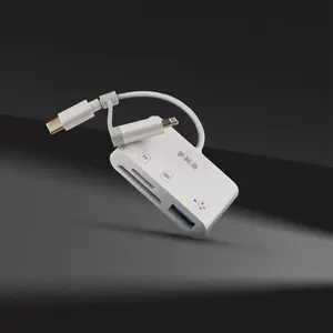 3 in 1 SD+TF Card Reader iPhone to SD Card / TF Memory Card Read OTG Adapter Laptop Data Photo Video Transfer