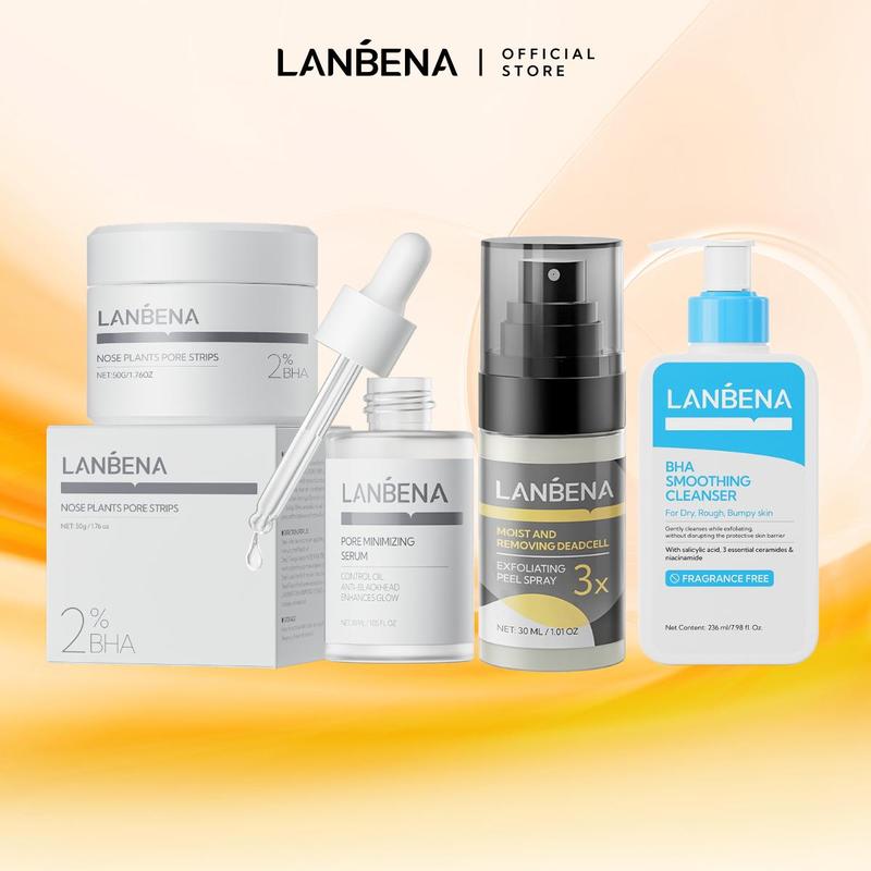 【LIVE Combo Mặt Nạ Lột Mụn Tinh Chất Hỗ Trợ Thu Nhỏ Lỗ Chân Lông Xịt Tẩy Tế Bào Chết Da Mặt Sữa Rửa Mặt LANBENA Hỗ Trợ Sạch Sâu Mụn Đầu Đen Cải Thiện Lỗ Chân Lông Làm Sạch Da Cải Thiện Làn Da Thô Ráp Dưỡng Ẩm Làm Đẹp Da