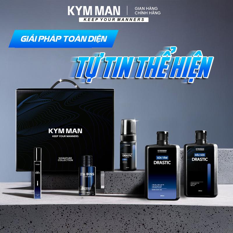  Combo 5 Toàn Diện Sữa Tắm Gội Hương Nước Hoa - Bọt Vệ Sinh - Nước Hoa I'm BOSS + FOR MEN - KYM MAN chăm sóc sắc đẹp Dưỡng Thể 