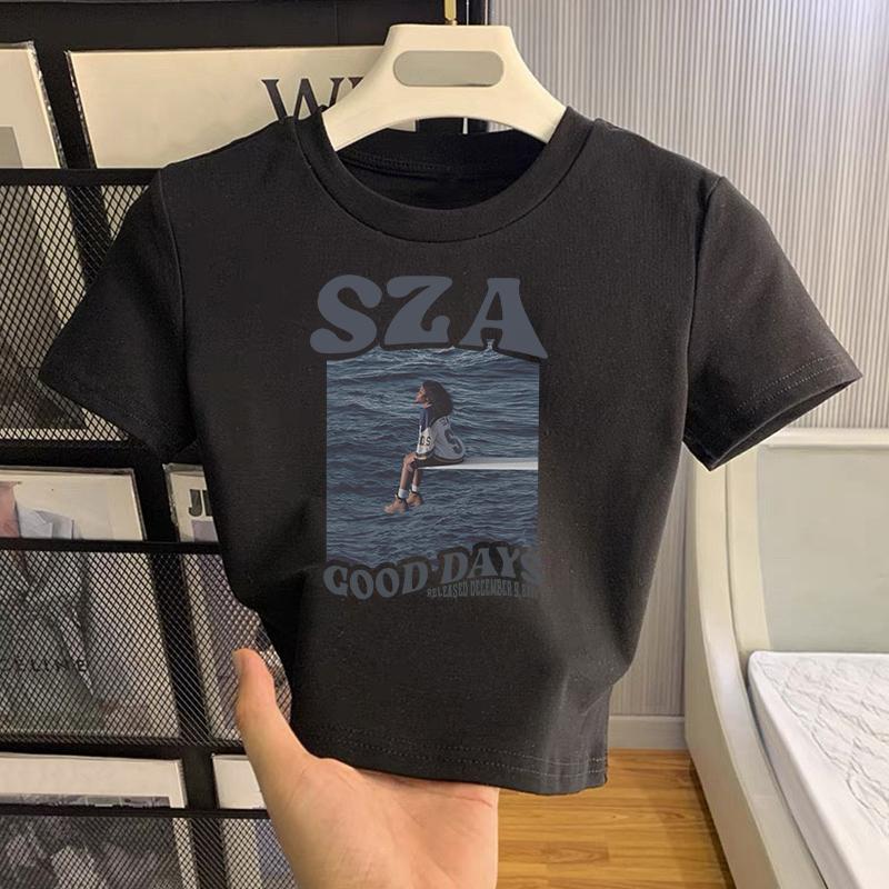 LYBH 006-004 Baju Pendek Wanita Tshirt Kaos Korean Style Crop Top Ketat Putih Polos Wanita Tshirt Kaos Korean Style Korea  Print  Street Style Baju Basic Crop Top y2k Muda Atasan Kaos Hitam 1