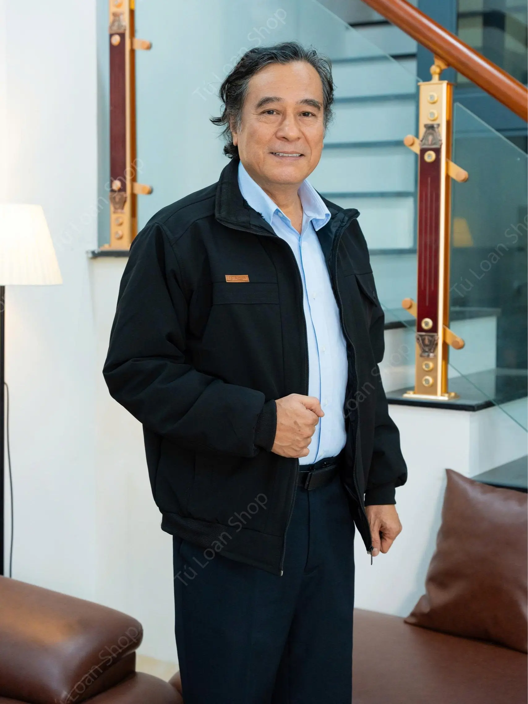 Áo Khoác Nam Trung Niên Lót Lông Tặng Bố Mùa đông Nam Đen & Xanh Than Tím Size M-XXL Siêu Ấm Dày Dặn | BigBuy360 - bigbuy360.vn