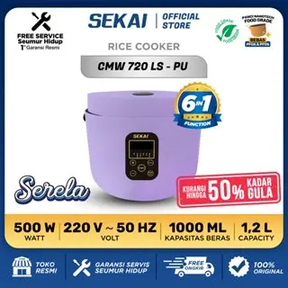 SEKAI Rice Cooker Low Carbo Rice Cooker Digital Penanak Nasi Magic Com 1.2 L- CMW 720 LS 3