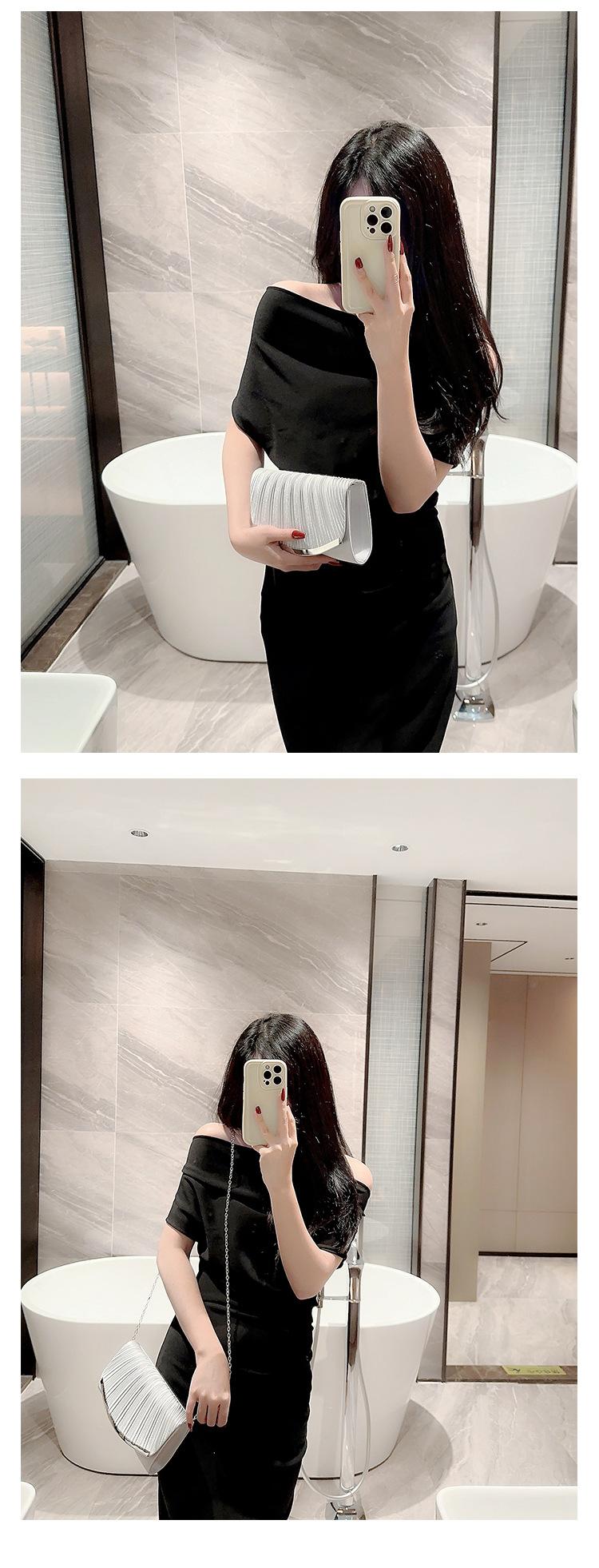 Product Introduction of Luxury Banquet Bag, Versatile Dress, Handheld Crossbody Celebrity Diamond Inlaid Chain Bag Wanita Kulit 18