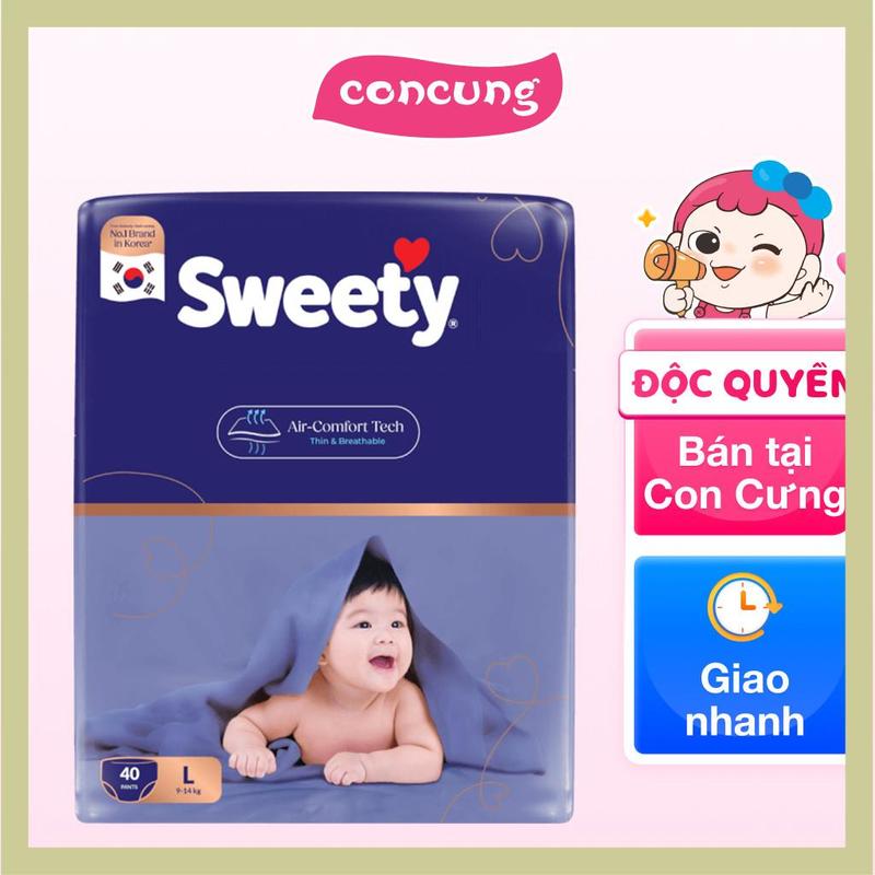 bán chạy nhất Tã quần Sweety cỡ L 40 miếng - concung