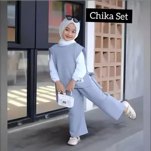 DBAS- SETELAN MUSLIM ANAK PEREMPUAN PAKAIAN MUSLIM ANAK Kombinasi