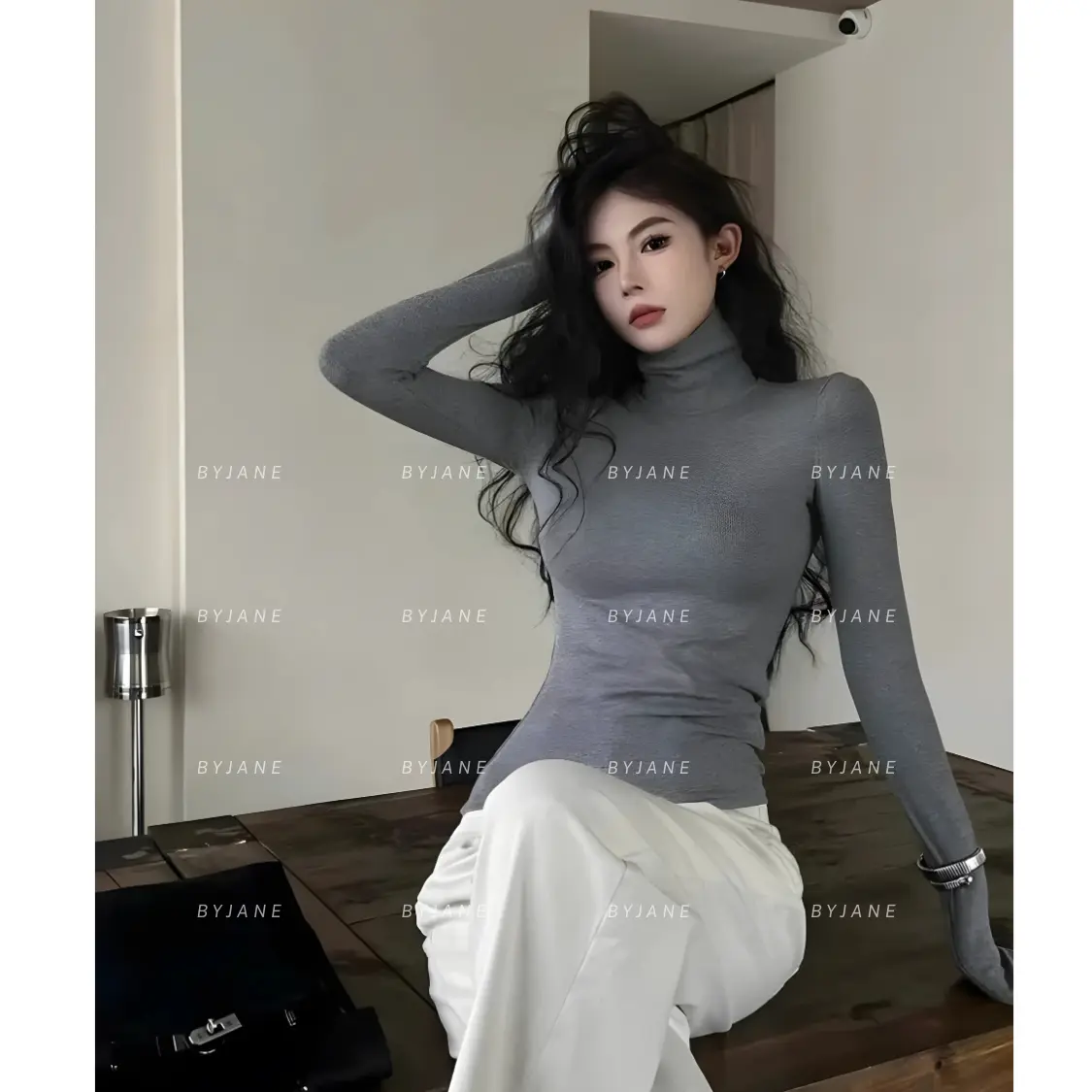 ( XẢ KHO ) Áo Thun Nữ Cổ Lọ 8p Dài Tay BYJANE - 850 | BigBuy360 - bigbuy360.vn