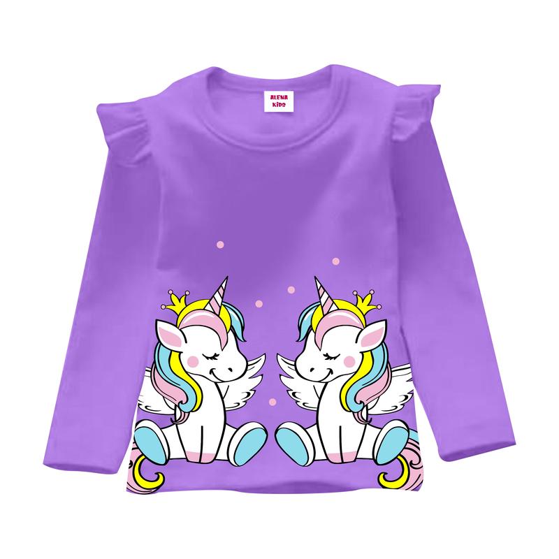 Product Introduction of Kaos Anak Perempuan Lengan Panjang Katun Santai Crew Neck Fashion 2