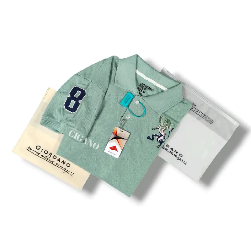 Polo Shirt Giordano Full Bordir Lion 3D Kaos Krah Bordir Pria Dewasa 8
