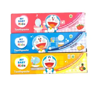 MY BABY KIDS Pasta Gigi Anak 45g Rasa Strawberry Orange & Tutti Frutti dengan Double Fluoride Zinc & Calcium