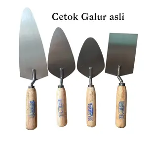 Cetok galur asli sendok semen plat baja putih 4 penahan besi kuat alat tukang Bangunan