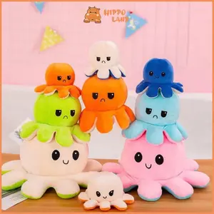 Boneka Gurita Octopus Halus Bolak - Balik Dua Sisi Reversible / Boneka Lucu UKURAN 20CM