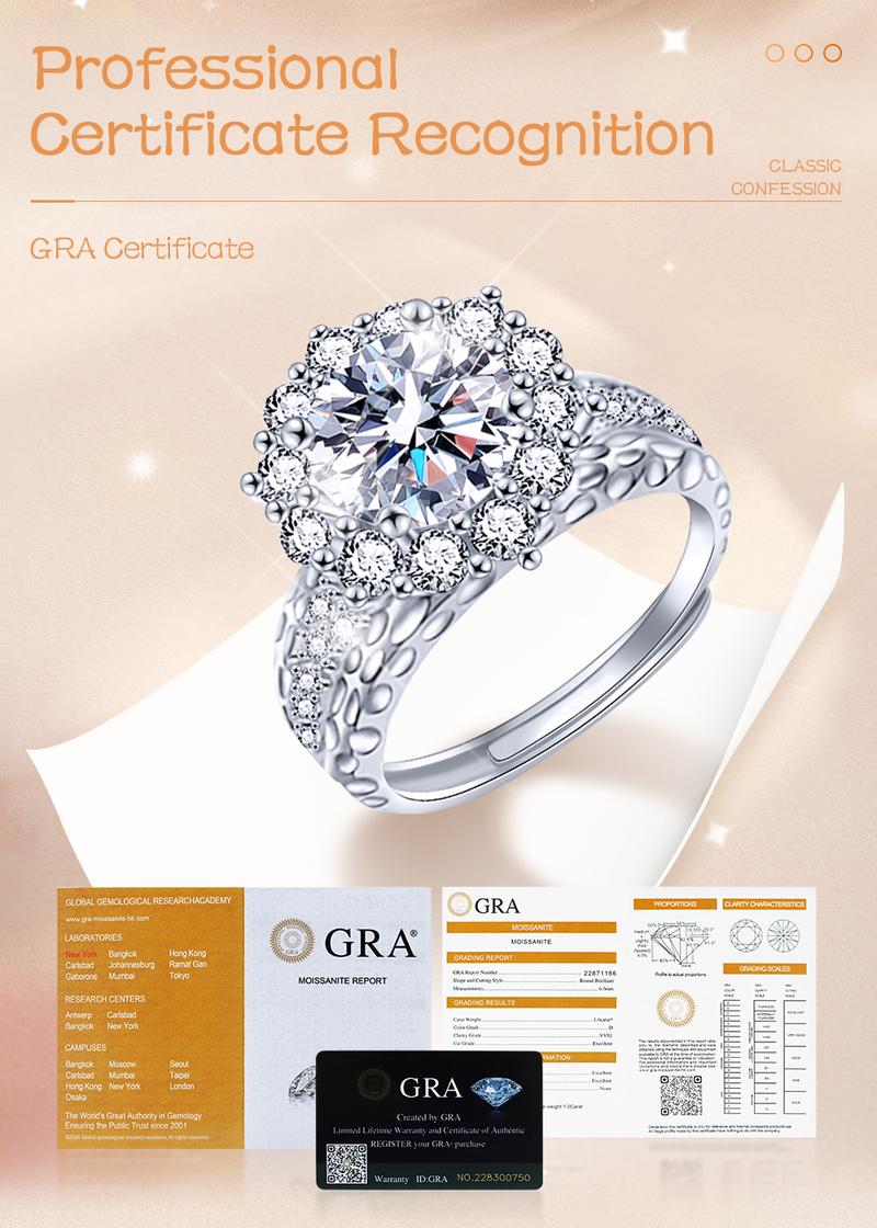 Product Introduction of 【003Harga telah dibanting, segera di CO】Chard Wake Cincin Wanita Berlian Perhiasan Tunangan Ukuran Bebas 2 Karat Cincin Cewek  CWR021 7