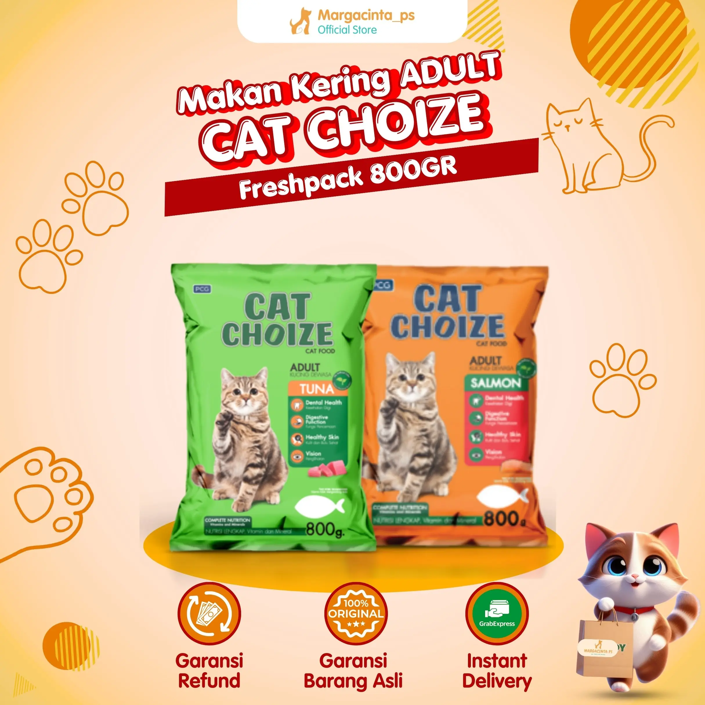 Makanan Kering Untuk Kucing CAT CHOIZE ADULT 800 GR FRESHPACK