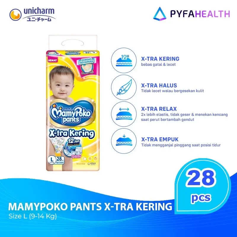 Mamypoko Ukuran L Isi 28 - Harga Terjangkau