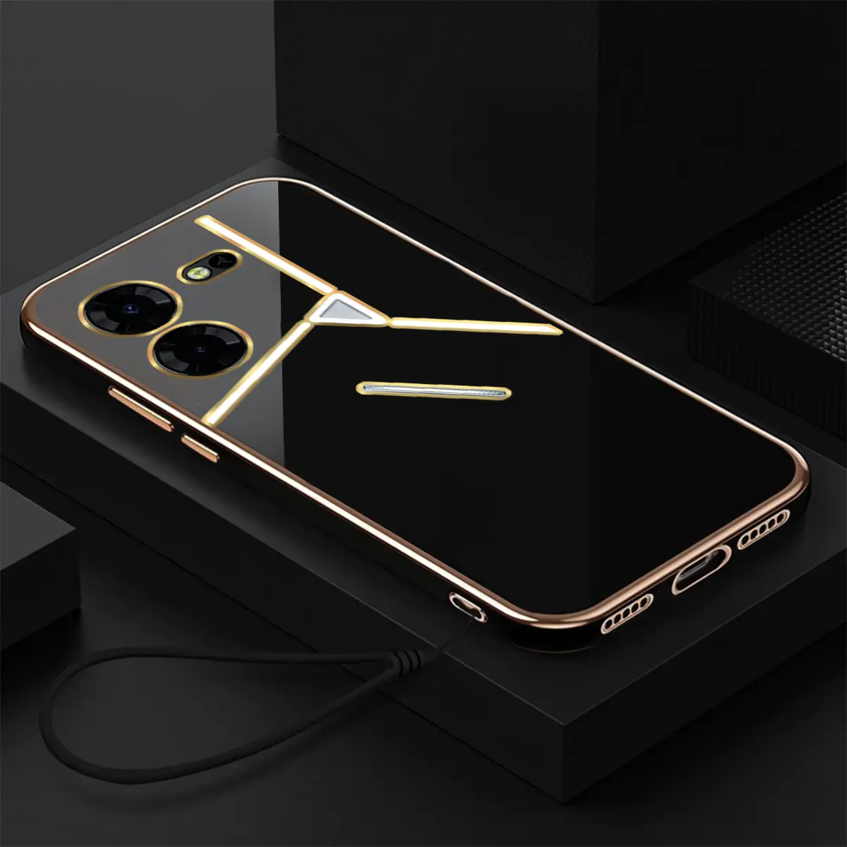 Casing Tecno Pova 5 / Pova 5 Pro Casing Ultra Slim Luxury Square Plating Premium Softcase