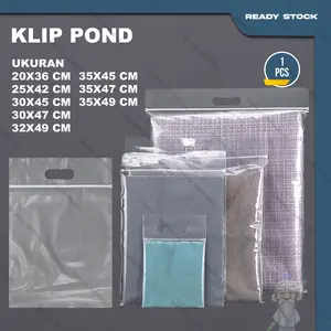 Plastik Klip Ziplock POND Bening Ukuran 20X36 25X42 28X43 30X45 30X47 30X49 32X49 35X45 35X47 35X49