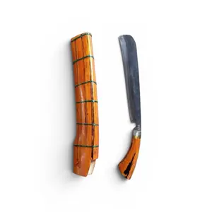 golok Kopi dan Coklat desain Ergonomis 37cm 50cm Sarung Kayu Nyaman Harian