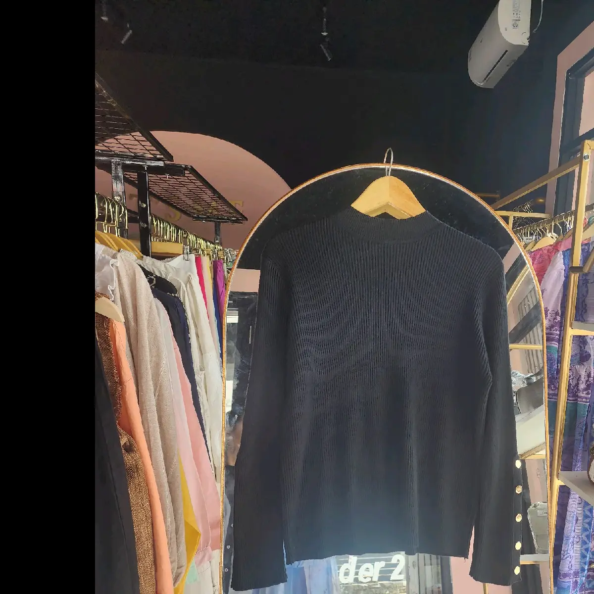 inara knit rajut kancing lengan