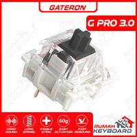 Gambar SWITCH - GATERON - G PRO 3.0 - 3 PIN - PCB MOUNT - LUBED - WHITE dari Rumah Keyboard Kota Administrasi Jakarta Barat 2 Tokopedia