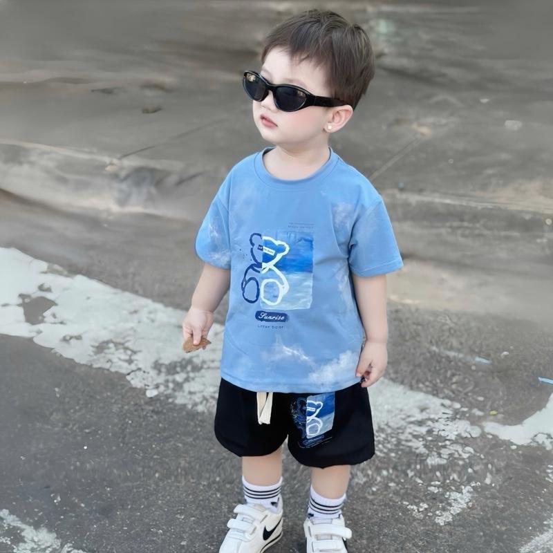 (TẶNG KÍNH TRÊN LIVE) Bộ bé trai cộc tay chất cotton mùa hè, sành điệu, đẹp 2025(Kho Sỉ Mẹ Gạo)