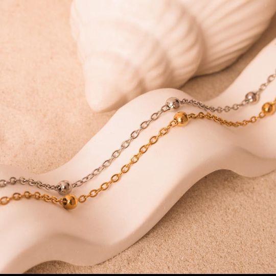 Gelang Kaki Motif Bola Kecil untuk Anak dan Orang Dewasa Titanium Anti Karat dengan Desain Elegan dan Nyaman Gelang Kaki Motif Bola Kecil untuk Anak dan Orang Dewasa Titanium Anti Karat dengan Desain Elegan dan Nyaman