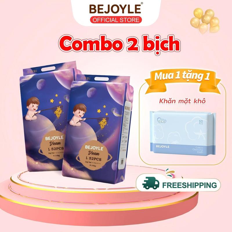 Combo 2 bịch bỉm quần Bejoyle cao cấp size M/L/XL/XXL/XXXL/S bỉm Bejoyle quần xxl bỉm chính hãng tã quần cho bé bỉm trẻ em bỉm Bejoyle 104 miếng quần Bộ Trẻ mới tập đi