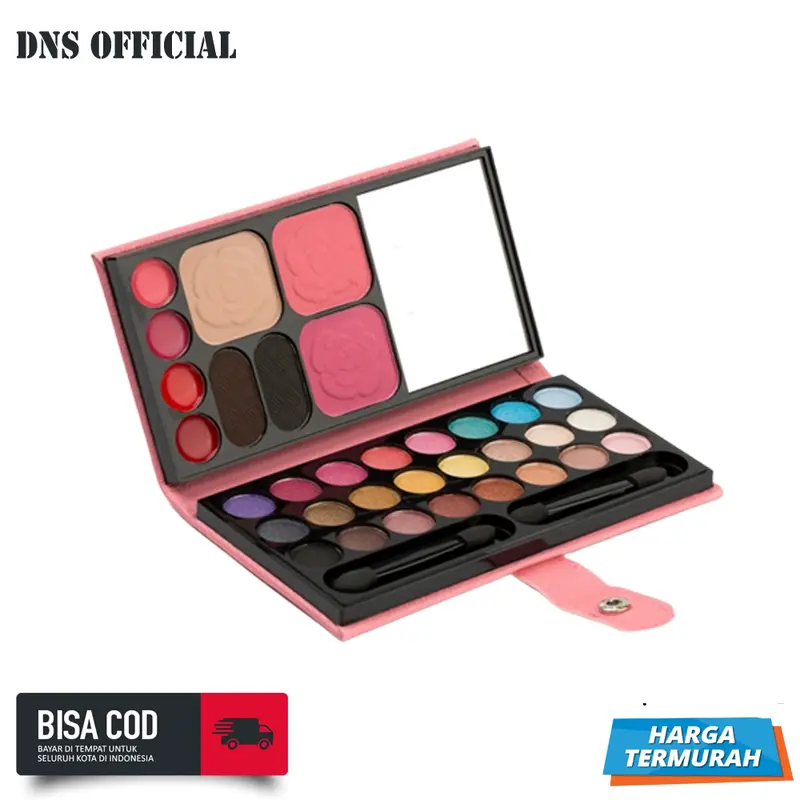 PAKET MAKE UP EYESHADOW PALETTE + KUAS KECANTIKAN WAJAH LENGKAP 1 SET MURAH 1