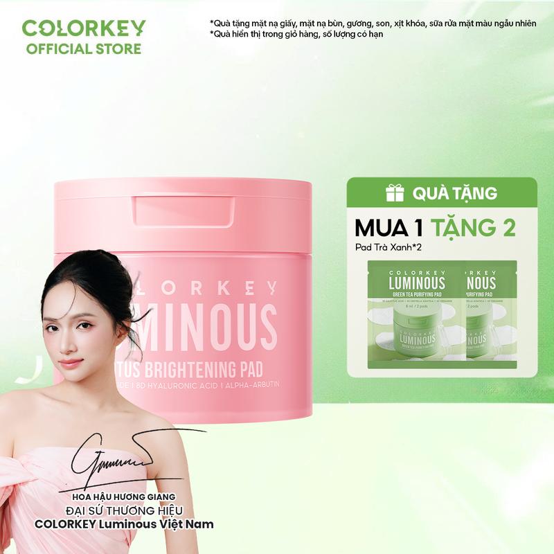 MỚI Toner Pad COLORKEY LUMINOUS Hỗ Trợ Làm Dịu Da Cân Bằng Độ Ẩm 210ml hũ