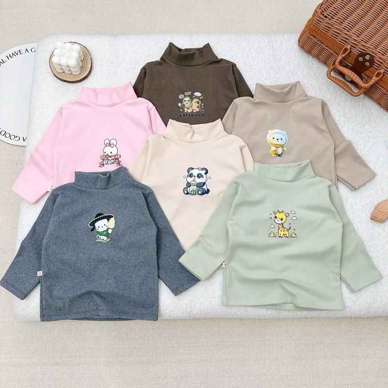 Combo 5 áo giữ nhiệt cổ cao 3p cho bé trai bé gai 5-17kg