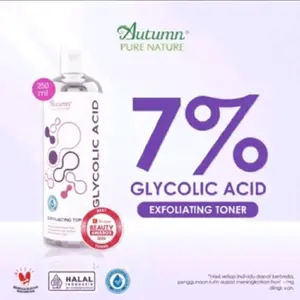 Autumn Pure Nature Toner Glycolic Acid 7% share in jar  250ml Halal Exfoliating untuk Kulit Lebih Lembut