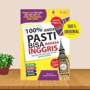 (READY STOCK)_Buku Bahasa Inggris UNTUK PEMULA - 100% Anda Pasti Bisa Bahasa Inggris - Terlengkap Best Seller