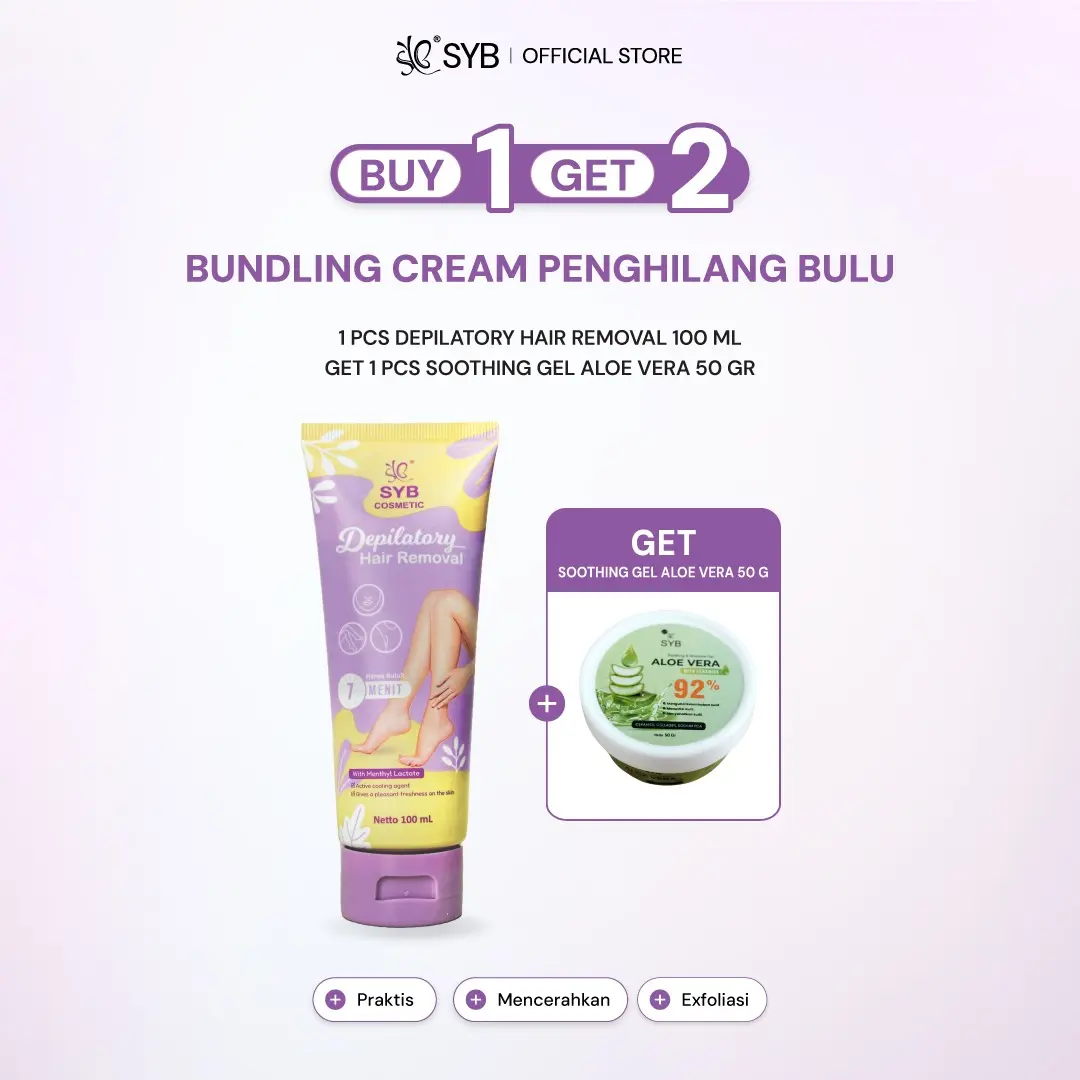 Depilatory Hair Removal 100ml - Krim Waxing Penghilang Bulu