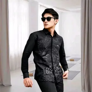 Baju Couple ayah dan anak cowok motif pusoko bahan katun premium elegan keren trend masa kini