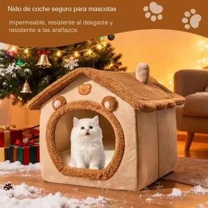 Casas plegables para perros y gatos pequeños y medianos, colchones, productos para mascotas, cestas para cachorros, perreras de invierno, cama para mascotas, mini casa de refrigeración para mascotas, regalo de Navidad