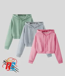CROP TOP HOODIE ZIPPER WANITA USIA 4-14 TAHUN TREND FASHION KOREAN STYLE PAKAIAN ATASAN ANAK PEREMPUAN LUCU ANAK SAMPAI REMAJA TANGGUNG