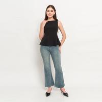 Gambar Chocochips - Ivelle Top / Atasan Wanita Modis Pita Bahu Kekinian Model Peplum Tanpa Lengan - White, XL dari Chocochips Boutique Kota Administrasi Jakarta Barat 5 Tokopedia