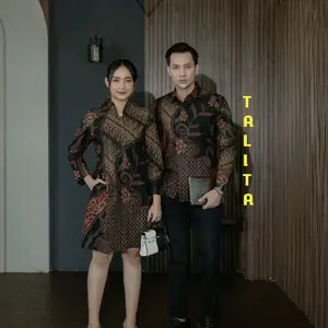 BATIK COUPLE MOTIF TALITA PAKAI FURING DALAM TRIKOT ATASAN BAJU BATIK PRMIUM HEM DRESS BLUSS