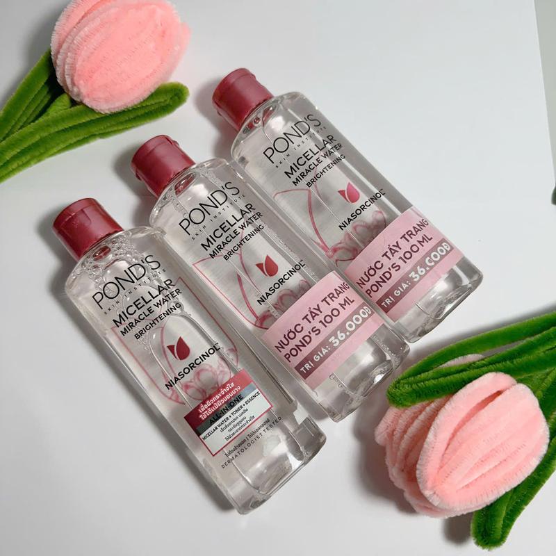 combo 3 chai nước tẩy trang sáng da P ond's size MINI 100ml 0