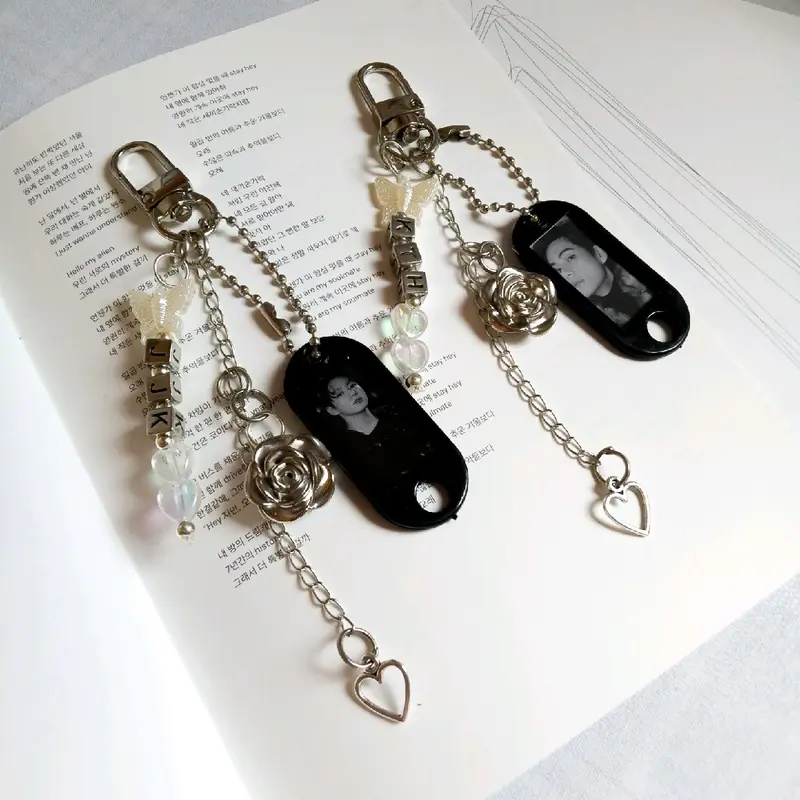 BTS Keychain Alfabet Silver Theme Version 2 1