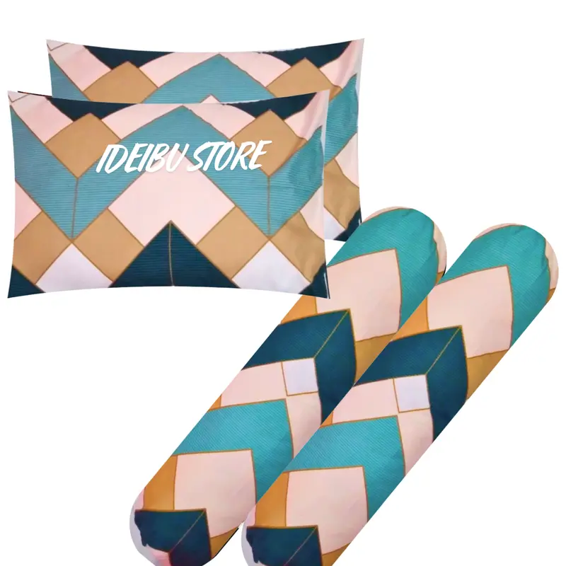 sarung bantal 2 sarung guling 2 set isi 4 pcs motif bunga dan marble bahan kain halus dan tidak luntur ukuran dewasa 45x60 cm 4