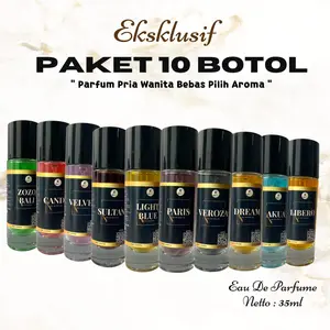 [10 BOTOL + GOLD] PARFUM PRIA WANITA FRESH ELEGANT