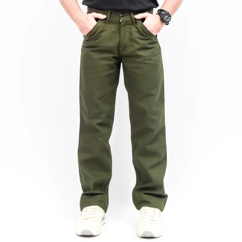 Gizmo Celana Chino Reguler Forthright Green Army Loose pants 0