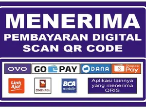 Cetak/Print Brosur Plus Stand Akrilik model L Menerima pembayaraan digital  (BISA CUSTOM) Desk