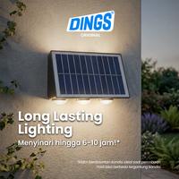 Gambar DINGS ORIGINAL Lampu Dinding Solar Panel COB LED Outdoor Waterproof IP65 - Lampu Taman Tenaga Surya Warm White Tahan Air - 4 LED dari Dings Indonesia Kota Administrasi Jakarta Timur 5 Tokopedia