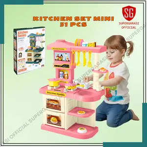 Kitchen Series 51 Pcs Mainan Set Alat Masak Masakan Anak Kompor Panci