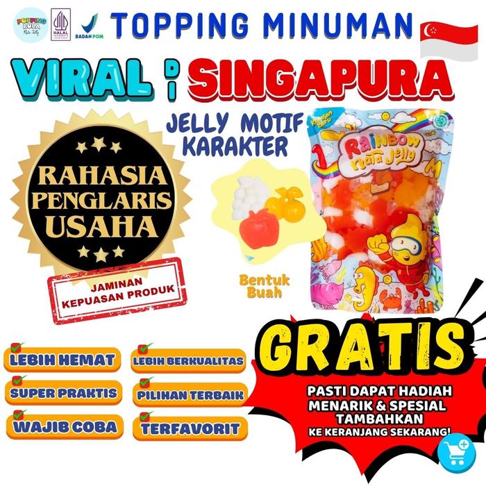 Gambar JELLY MOTIF BUAH / TOPPING MINUMAN KEKINIAN dari Nata Jelly Official Store Kota Bandung Tokopedia