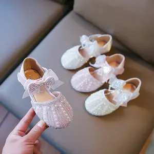 Sepatu pesta anak perempuan motif pita blink