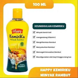Happy Kemiriku Minyak Rambut Ekstra Vitamin E 100mL