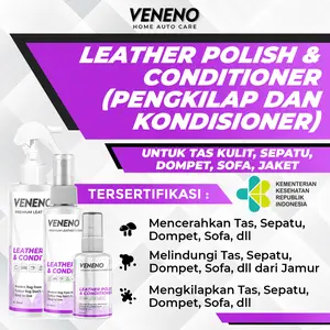 Pengkilap, Conditioner untuk Melindungi Tas, Sepatu, Dompet, Sofa, Jaket Kulit dari Jamur - LEATHER POLISH By VENENO