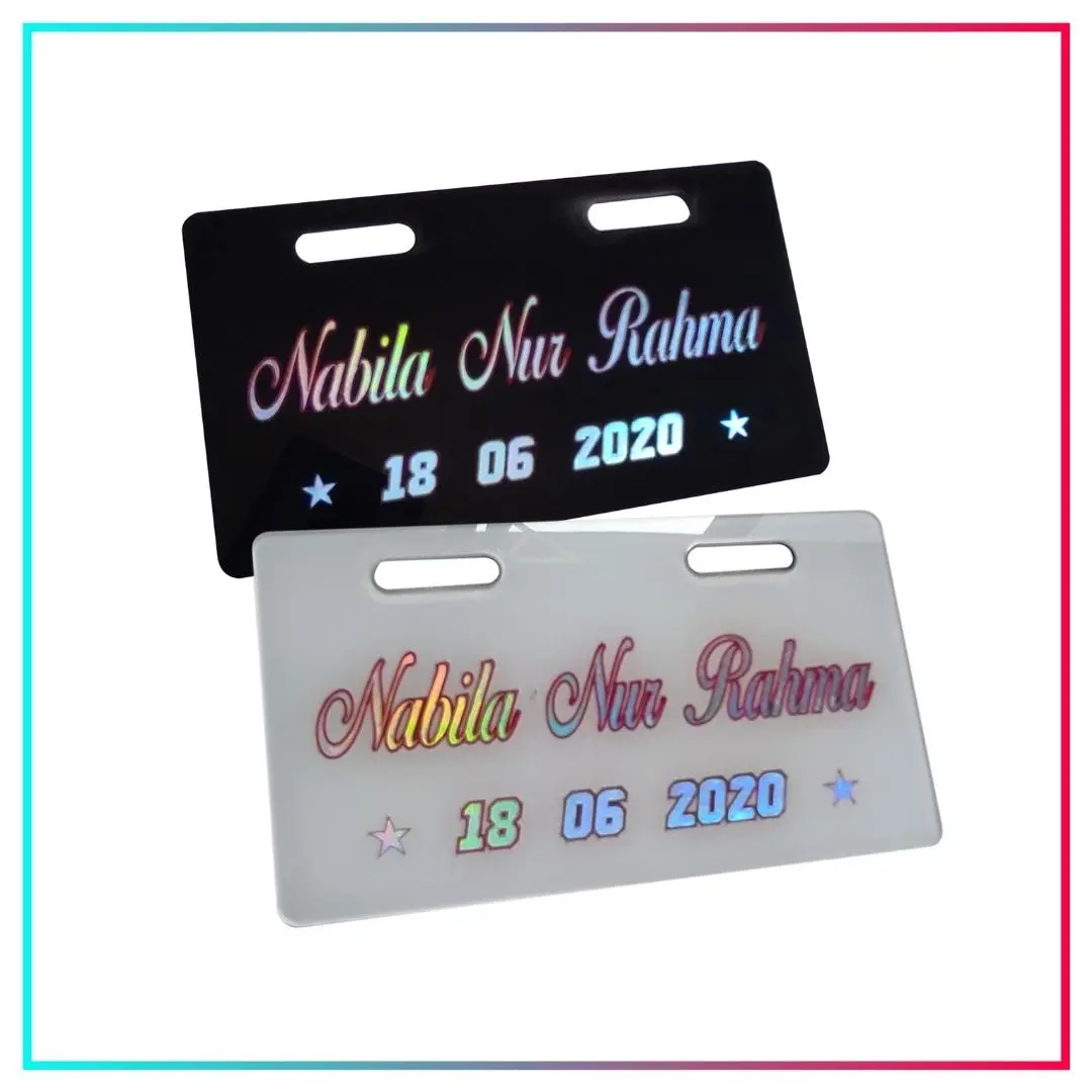 Plat Nomor Nama Custom Akrilik Sepeda Listrik Variasi Outdoor